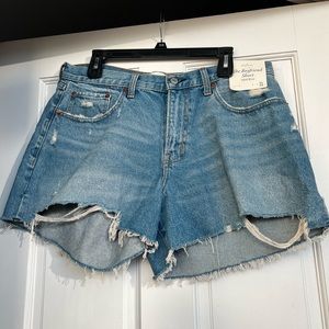 Abercrombie & Fitch Curve Love Mid Rise Boyfriend Short